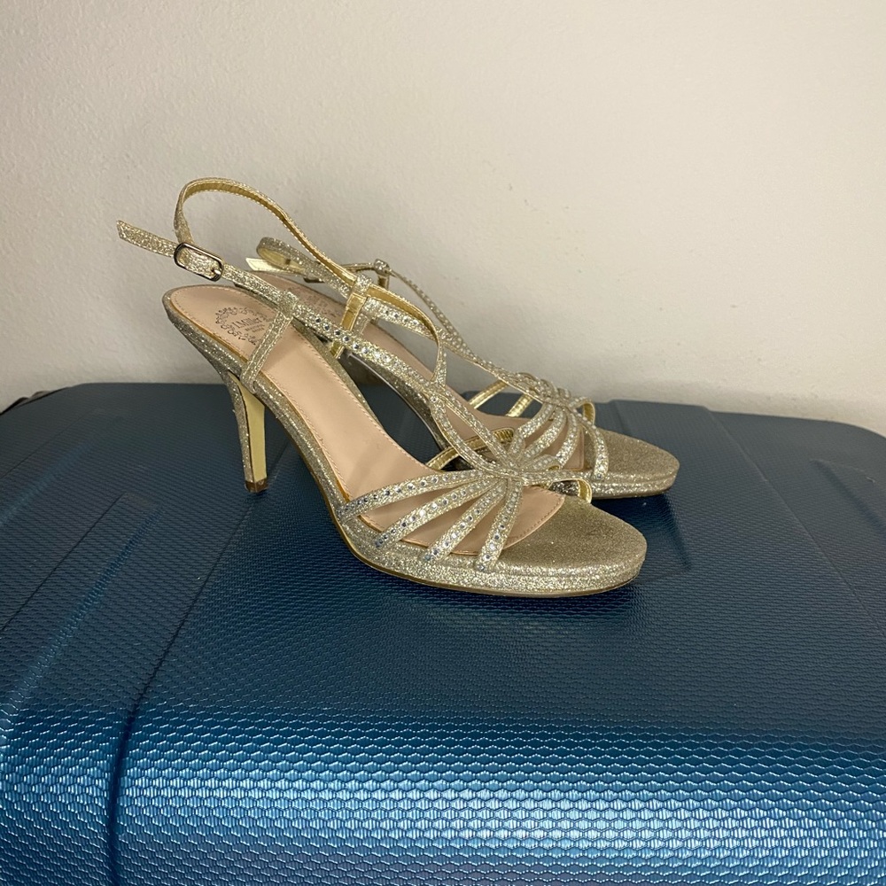 I. Miller Silver Glittery Heels